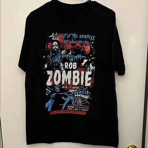 Rob Zombie Out of the Darkness American Nightmare Horror Metal T-Shirt Black